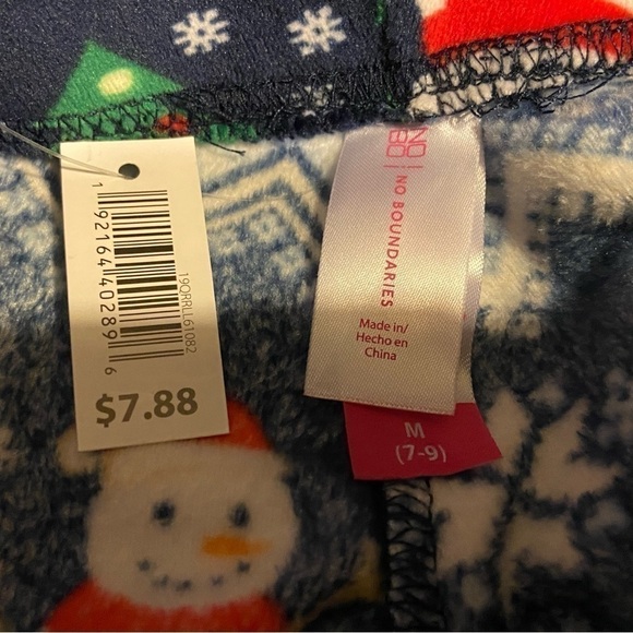 3 for $15 💜 juniors Size Medium 7/9 Christmas Leggings - Picture 3 of 4